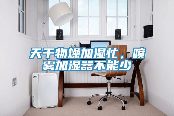 天干物燥加濕忙，噴霧加濕器不能少
