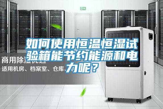 如何使用恒溫恒濕試驗(yàn)箱能節(jié)約能源和電力呢？