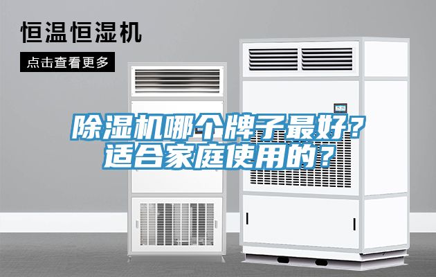 除濕機哪個牌子最好？適合家庭使用的？