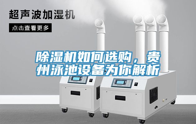 除濕機如何選購，貴州泳池設備為你解析